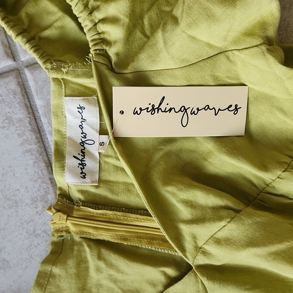 NWT ❗️ wishing waves olive green and black long dress small size - Picture 11 of 15